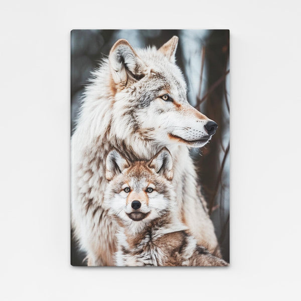  Wolf With Baby Art | MusaArtGallery™