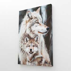  Wolf With Baby Art | MusaArtGallery™