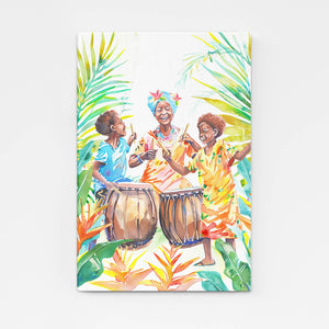 Women and Drum African Art | MusaArtGallery™
