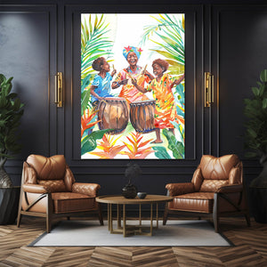 Women and Drum African Art | MusaArtGallery™