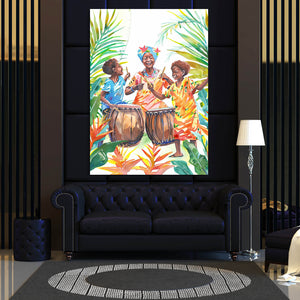 Women and Drum African Art | MusaArtGallery™