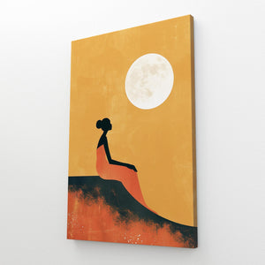 Women and Moon Boho Art | MusaArtGallery™