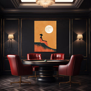 Women and Moon Boho Art | MusaArtGallery™