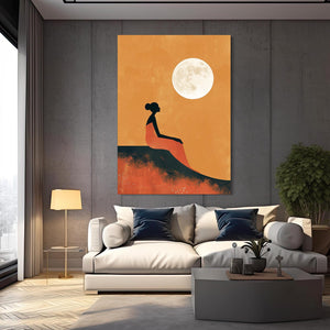 Women and Moon Boho Art | MusaArtGallery™