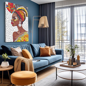 Women Face African Wall Art | MusaArtGallery™