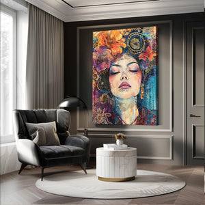 Women Flower Crown Boho Art | MusaArtGallery™