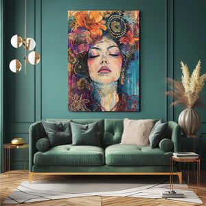 Women Flower Crown Boho Art | MusaArtGallery™