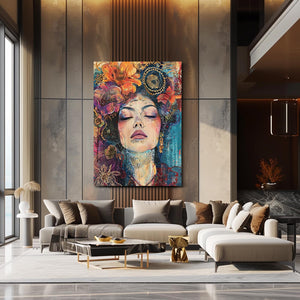 Women Flower Crown Boho Art | MusaArtGallery™