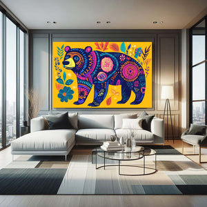 Yellow Bear Wall Art