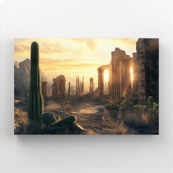 Yellow Cactus Art Print