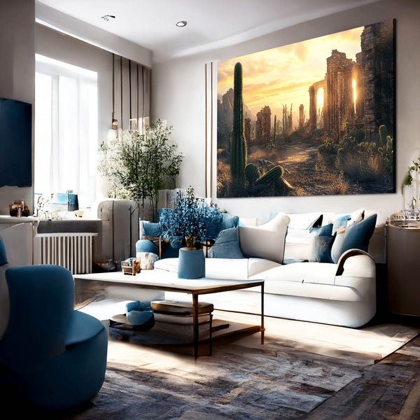 Yellow Cactus Art Print