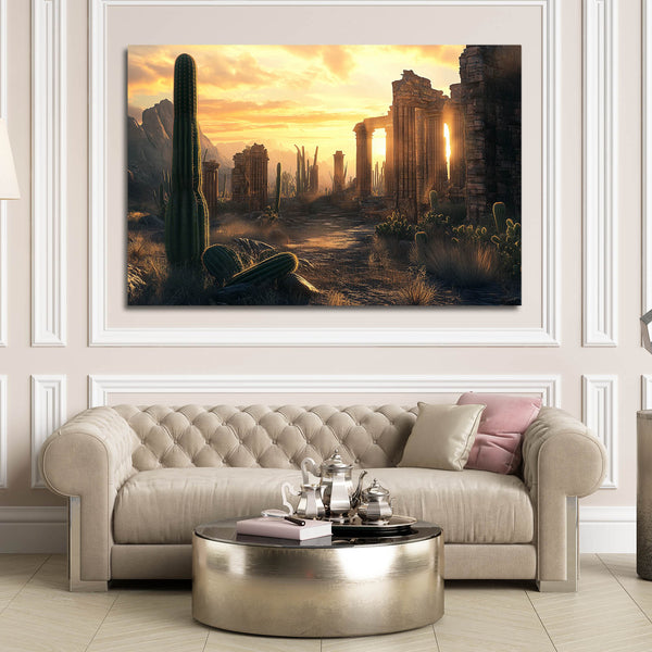 Yellow Cactus Art Print