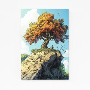 Yellow Canvas Wall Art Tree Of Life