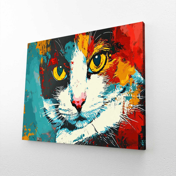 Yellow Color Eyes Cat Art | MusaArtGallery™