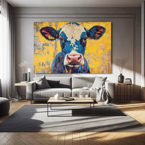 Yellow Cow Print