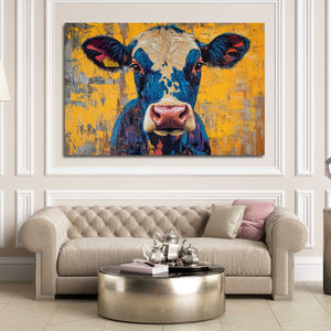 Yellow Cow Print