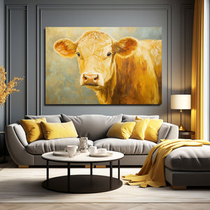 Yellow Cow Wall Art