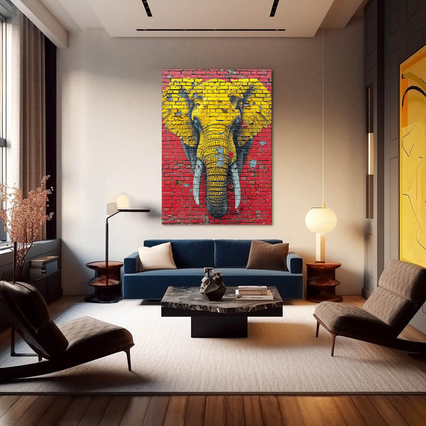 Yellow Elephant Sculpture Art | MusaArtGallery™