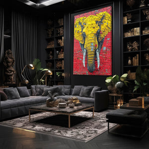 Yellow Elephant Sculpture Art | MusaArtGallery™
