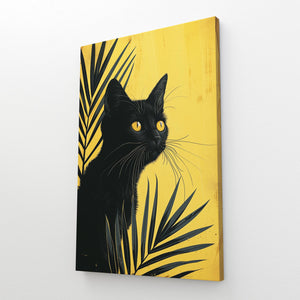 Yellow Eye Black Cat Art | MusaArtGallery™