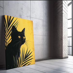 Yellow Eye Black Cat Art | MusaArtGallery™