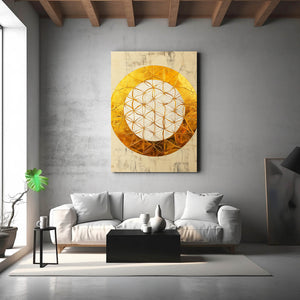 Yellow Flower Of Life Art