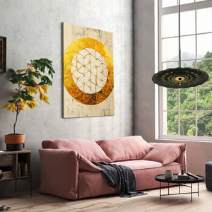 Yellow Flower Of Life Art