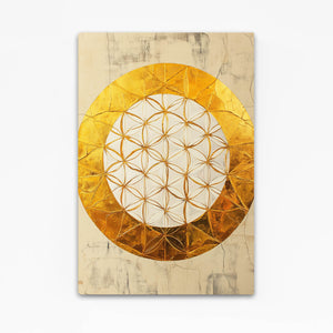 Yellow Flower Of Life Art