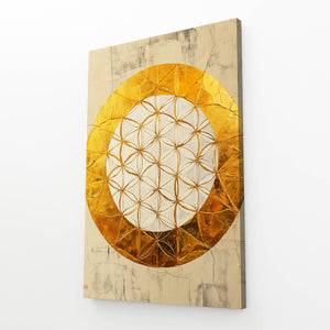 Yellow Flower Of Life Art