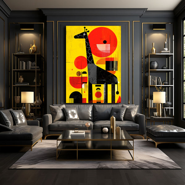 Yellow Giraffe Art