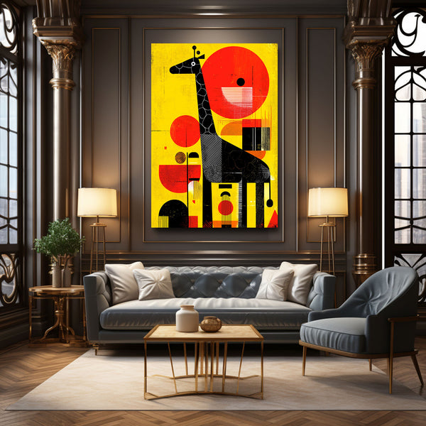 Yellow Giraffe Art