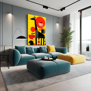 Yellow Giraffe Art