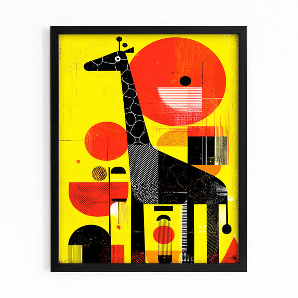 Yellow Giraffe Art