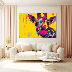 Yellow Giraffe Wall Art