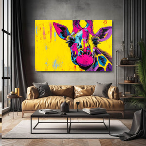Yellow Giraffe Wall Art