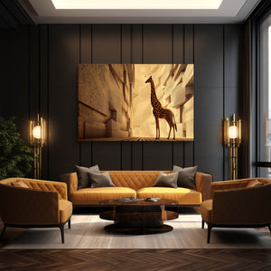 Yellow Giraffe Wall Decor