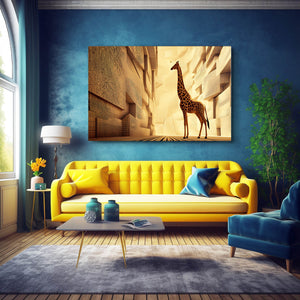Yellow Giraffe Wall Decor
