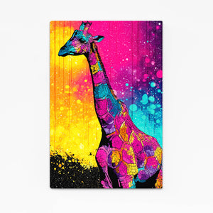Yellow Pink Giraffe Print