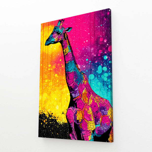 Yellow Pink Giraffe Print