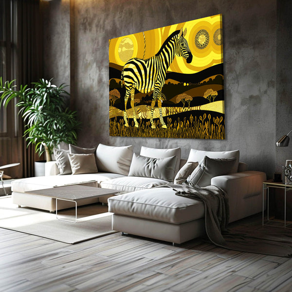 Yellow Zebra Artwork