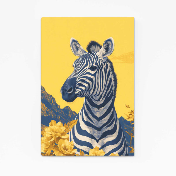 Yellow Zebra Canvas