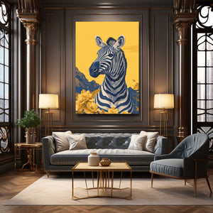 Yellow Zebra Canvas