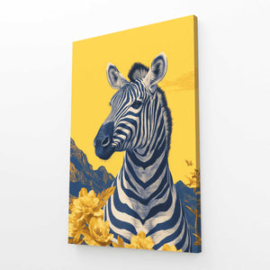 Yellow Zebra Canvas