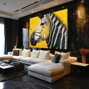 Yellow Zebra Print