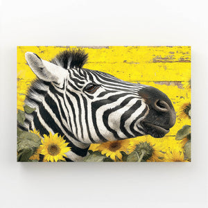 Yellow Zebra Wall Art