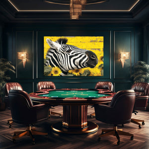 Yellow Zebra Wall Art