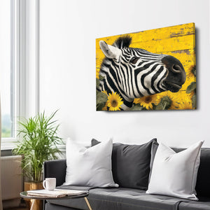 Yellow Zebra Wall Art