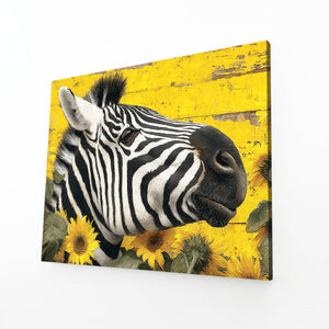 Yellow Zebra Wall Art