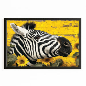 Yellow Zebra Wall Art