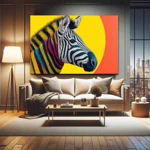 Yellow Zebra Wall Decor